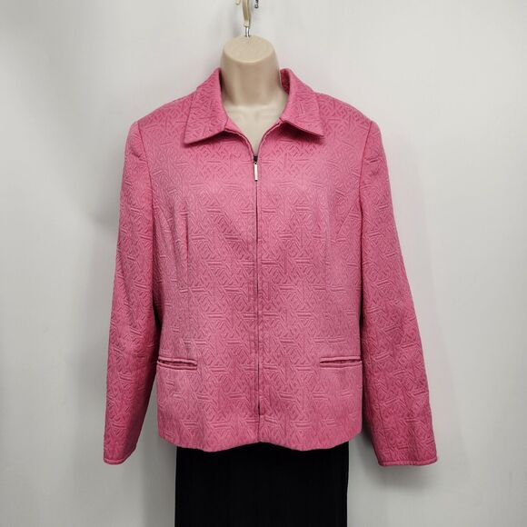 Norton McNaughton Blazer Women's Size 16 Pink Zip Front - Picture 2 of 11